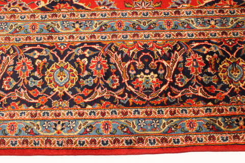 Kashan Red Hand Knotted 112 X 163  Area Rug 250-30407 Image 8