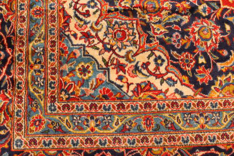 Kashan Red Hand Knotted 112 X 163  Area Rug 250-30407 Image 9