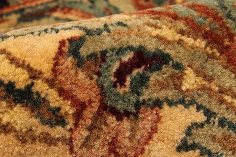 Agra Beige Hand Knotted 102 X 1310  Area Rug 250-30411 Image 3