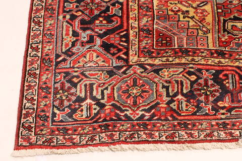 Heriz Red Hand Knotted 112 X 149  Area Rug 250-30413 Image 12