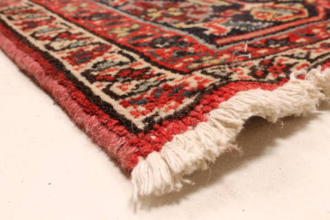 Heriz Red Hand Knotted 112 X 149  Area Rug 250-30413 Image 2