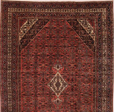 Hamedan Red Hand Knotted 1011 X 162  Area Rug 400-30415 Image 5