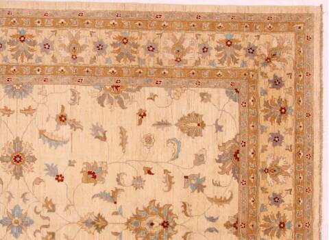Pishavar Beige Machine Made 84 X 115  Area Rug 400-30417 Image 14