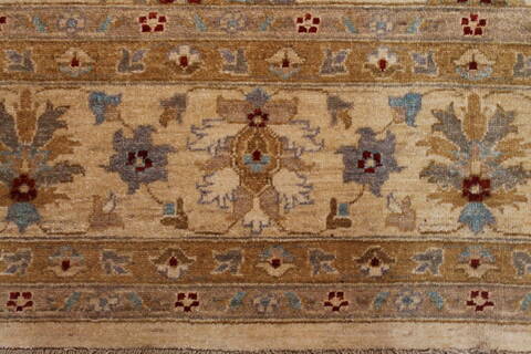 Pishavar Beige Machine Made 84 X 115  Area Rug 400-30417 Image 2