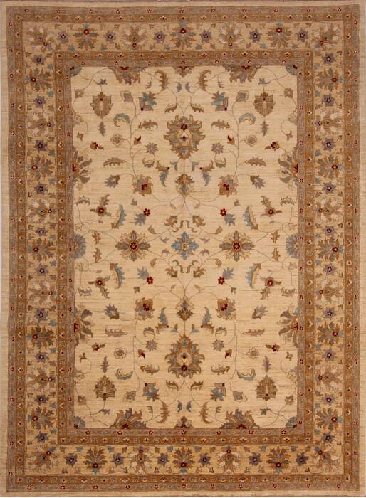 Pishavar Beige Machine Made 84 X 115  Area Rug 400-30417 Image 0