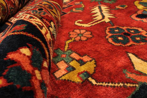 Heriz Red Hand Knotted 116 X 166  Area Rug 250-30420 Image 10