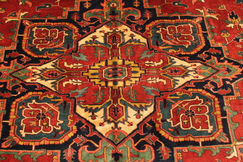 Heriz Red Hand Knotted 116 X 166  Area Rug 250-30420 Image 3