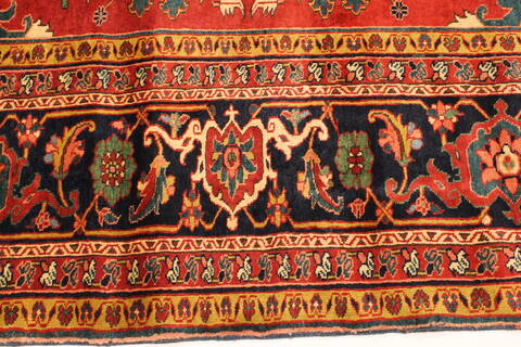 Heriz Red Hand Knotted 116 X 166  Area Rug 250-30420 Image 4
