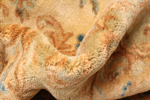 Kerman Beige Hand Knotted 114 X 203  Area Rug 250-30423 Image 2