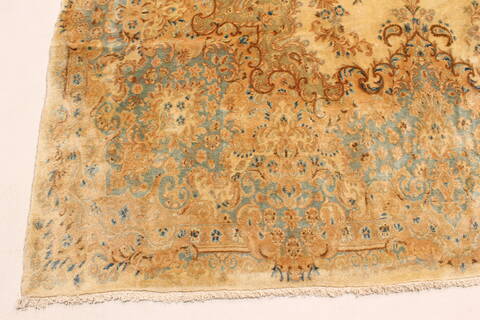Kerman Beige Hand Knotted 114 X 203  Area Rug 250-30423 Image 5