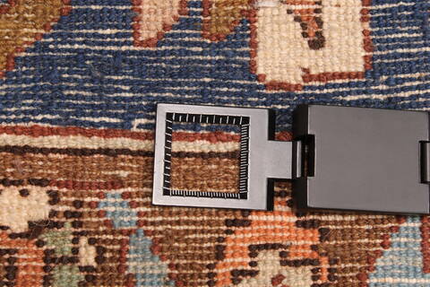 Karajeh Blue Hand Knotted 115 X 160  Area Rug 250-30424 Image 12