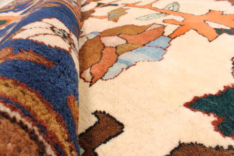 Karajeh Blue Hand Knotted 115 X 160  Area Rug 250-30424 Image 1