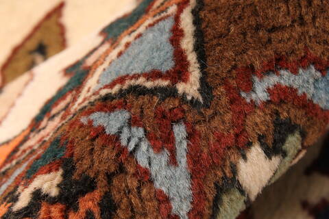 Karajeh Blue Hand Knotted 115 X 160  Area Rug 250-30424 Image 2