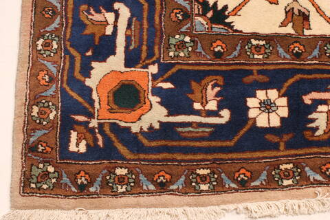 Karajeh Blue Hand Knotted 115 X 160  Area Rug 250-30424 Image 6