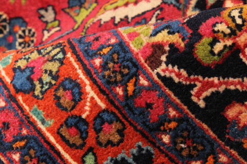 Mashad Red Hand Knotted 101 X 163  Area Rug 250-30426 Image 12
