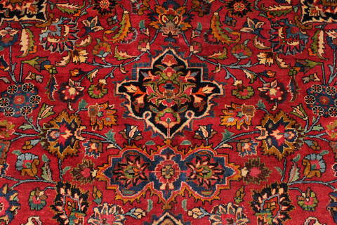 Mashad Red Hand Knotted 101 X 163  Area Rug 250-30426 Image 4