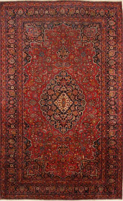 Mashad Red Hand Knotted 101 X 163  Area Rug 250-30426 Image 0