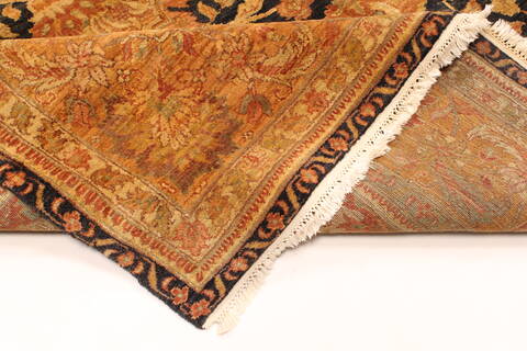 Agra Beige Hand Knotted 99 X 139  Area Rug 250-30427 Image 11