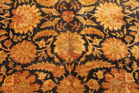 Agra Beige Hand Knotted 99 X 139  Area Rug 250-30427 Image 5