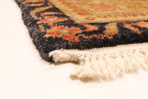 Agra Beige Hand Knotted 99 X 139  Area Rug 250-30427 Image 8