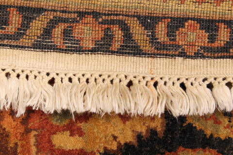 Agra Beige Hand Knotted 99 X 139  Area Rug 250-30427 Image 9