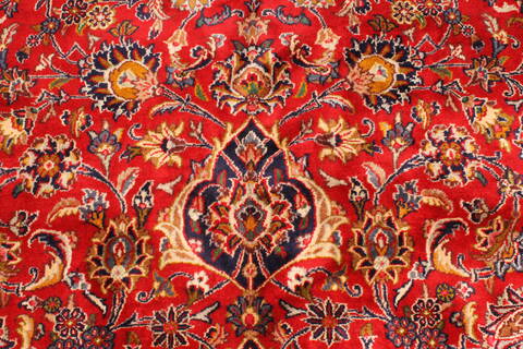 Mashad Red Hand Knotted 111 X 160  Area Rug 250-30428 Image 10