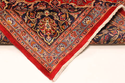 Mashad Red Hand Knotted 111 X 160  Area Rug 250-30428 Image 1
