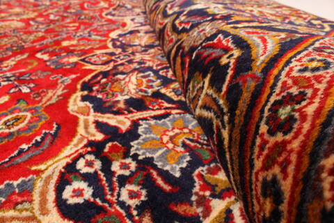 Mashad Red Hand Knotted 111 X 160  Area Rug 250-30428 Image 2