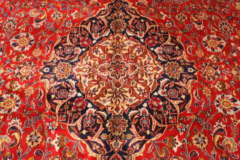 Mashad Red Hand Knotted 111 X 160  Area Rug 250-30428 Image 7