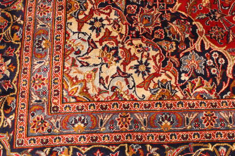 Mashad Red Hand Knotted 111 X 160  Area Rug 250-30428 Image 9
