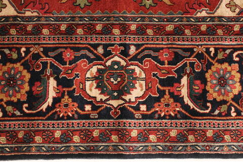 Agra Red Hand Knotted 121 X 151  Area Rug 250-30429 Image 1