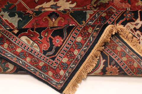 Agra Red Hand Knotted 121 X 151  Area Rug 250-30429 Image 7