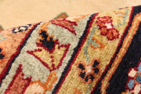 Heriz Beige Square Hand Knotted 125 X 1210  Area Rug 250-30430 Image 10