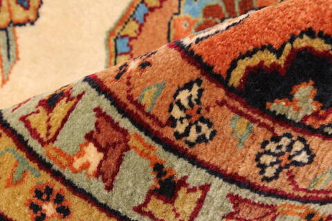 Heriz Beige Square Hand Knotted 125 X 1210  Area Rug 250-30430 Image 11