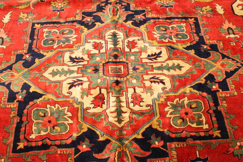 Heriz Red Hand Knotted 114 X 1411  Area Rug 250-30431 Image 1