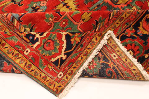 Heriz Red Hand Knotted 114 X 1411  Area Rug 250-30431 Image 8