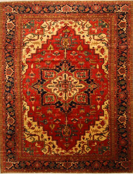 Heriz Red Hand Knotted 114 X 1411  Area Rug 250-30431 Image 0