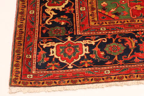 Heriz Red Hand Knotted 112 X 146  Area Rug 250-30433 Image 13