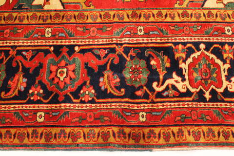 Heriz Red Hand Knotted 112 X 146  Area Rug 250-30433 Image 2