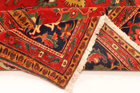 Heriz Red Hand Knotted 112 X 146  Area Rug 250-30433 Image 7