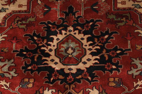 Agra Red Hand Knotted 111 X 153  Area Rug 250-30434 Image 11