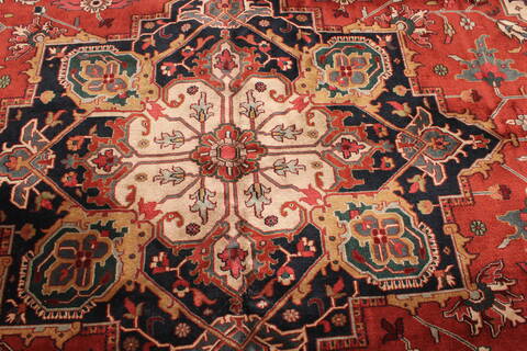 Agra Red Hand Knotted 111 X 153  Area Rug 250-30434 Image 13