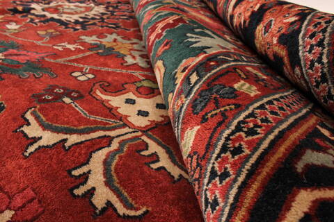 Agra Red Hand Knotted 111 X 153  Area Rug 250-30434 Image 7