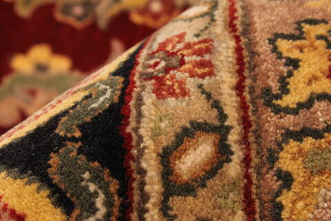 Agra Beige Hand Knotted 120 X 152  Area Rug 250-30435 Image 4