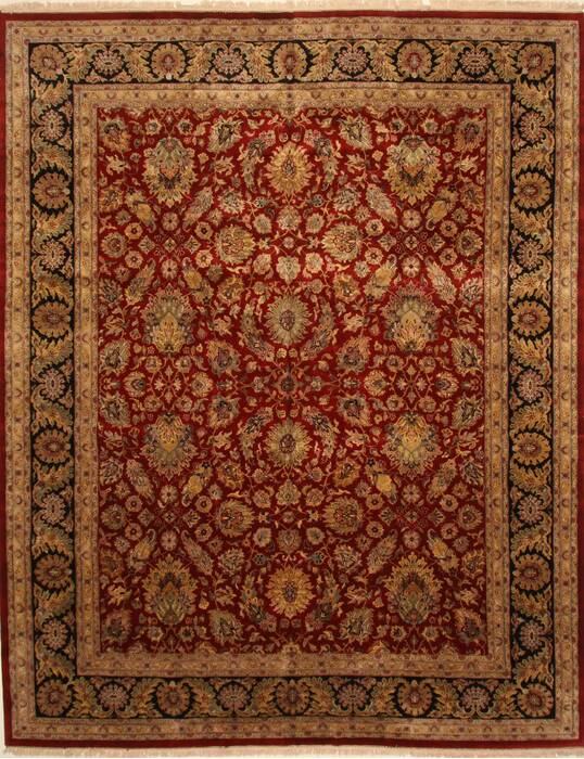 Agra Beige Hand Knotted 120 X 152  Area Rug 250-30435 Image 0