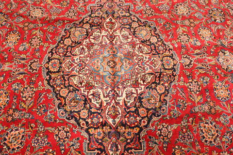 Kashan Red Hand Knotted 1010 X 1510  Area Rug 250-30437 Image 13