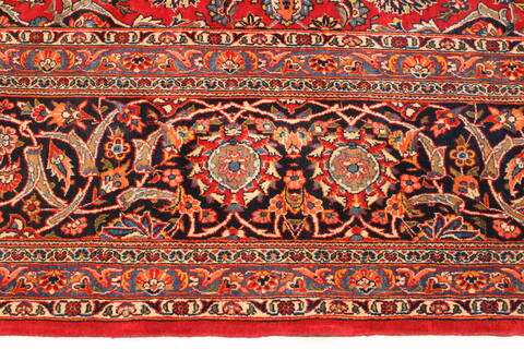 Kashan Red Hand Knotted 1010 X 1510  Area Rug 250-30437 Image 1