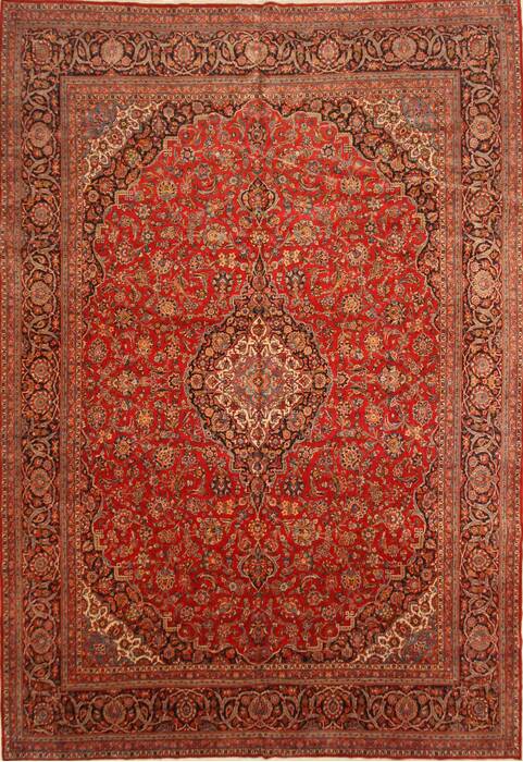 Kashan Red Hand Knotted 1010 X 1510  Area Rug 250-30437 Image 0