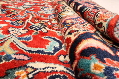Mahal Blue Hand Knotted 112 X 147  Area Rug 250-30438 Image 1