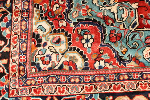 Mahal Blue Hand Knotted 112 X 147  Area Rug 250-30438 Image 8
